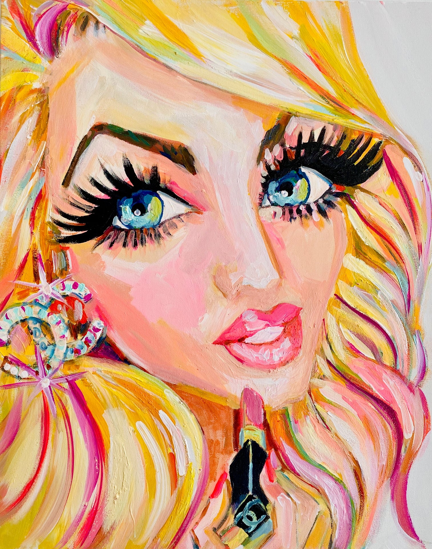 Chanel earrings print