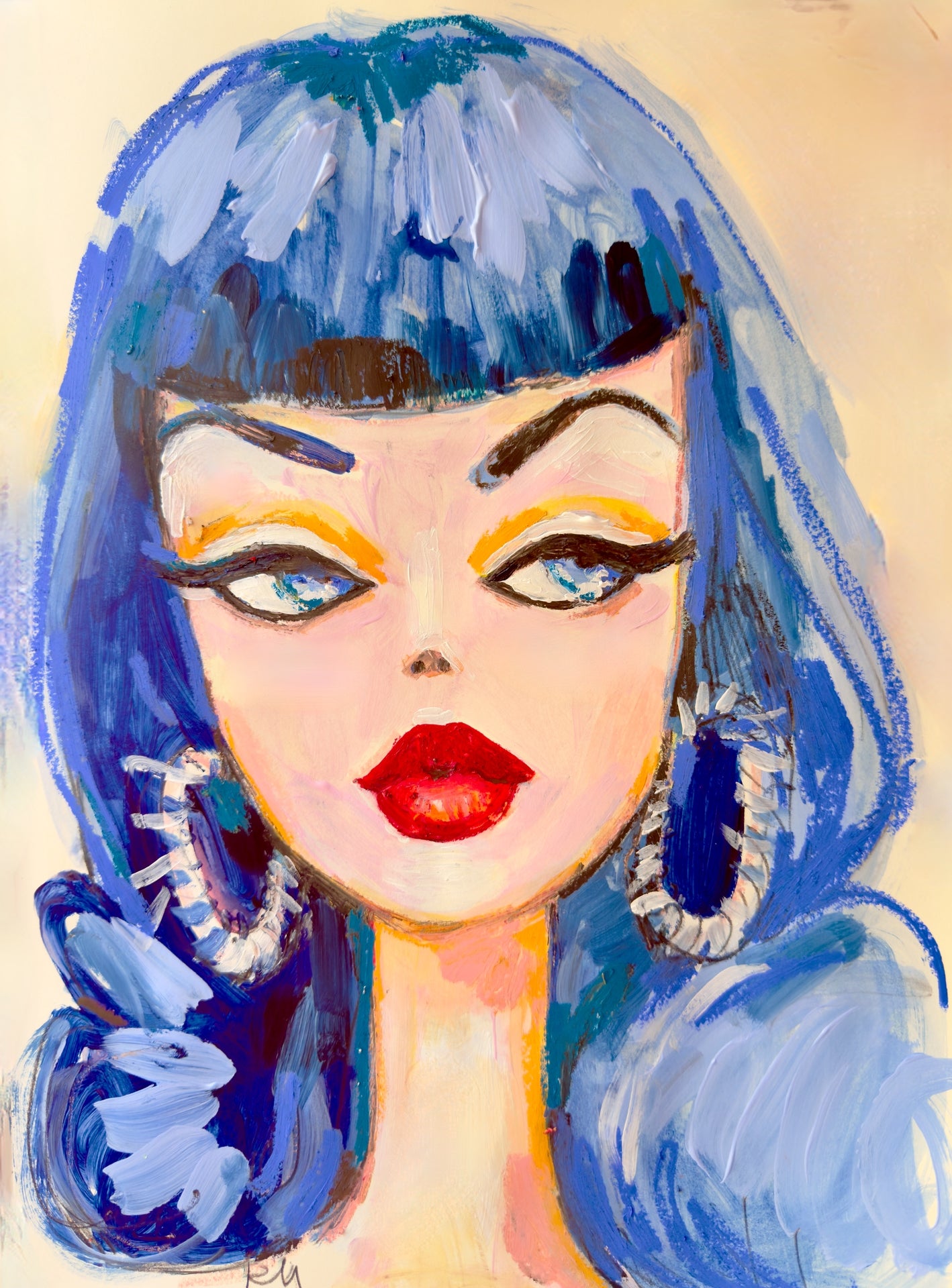 Blue Barbie Print