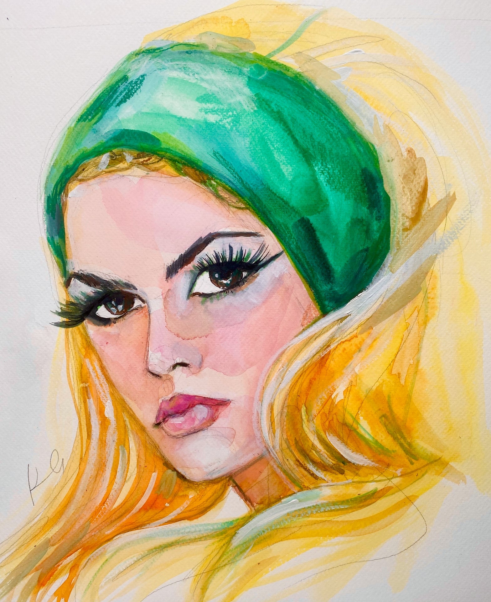Bardot in Green Print
