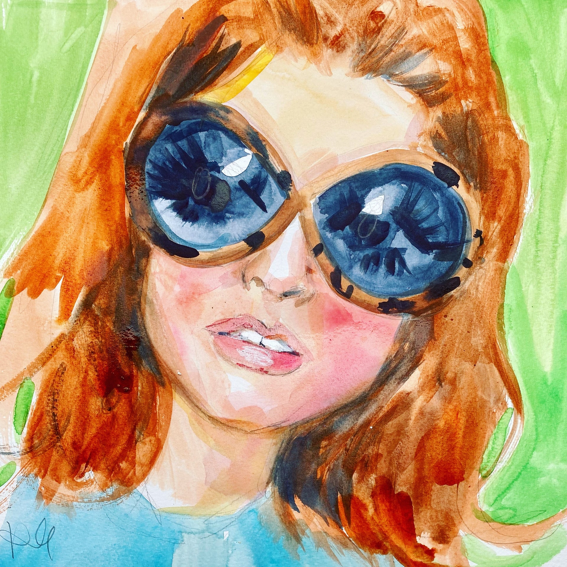 Jackie O Looking Print