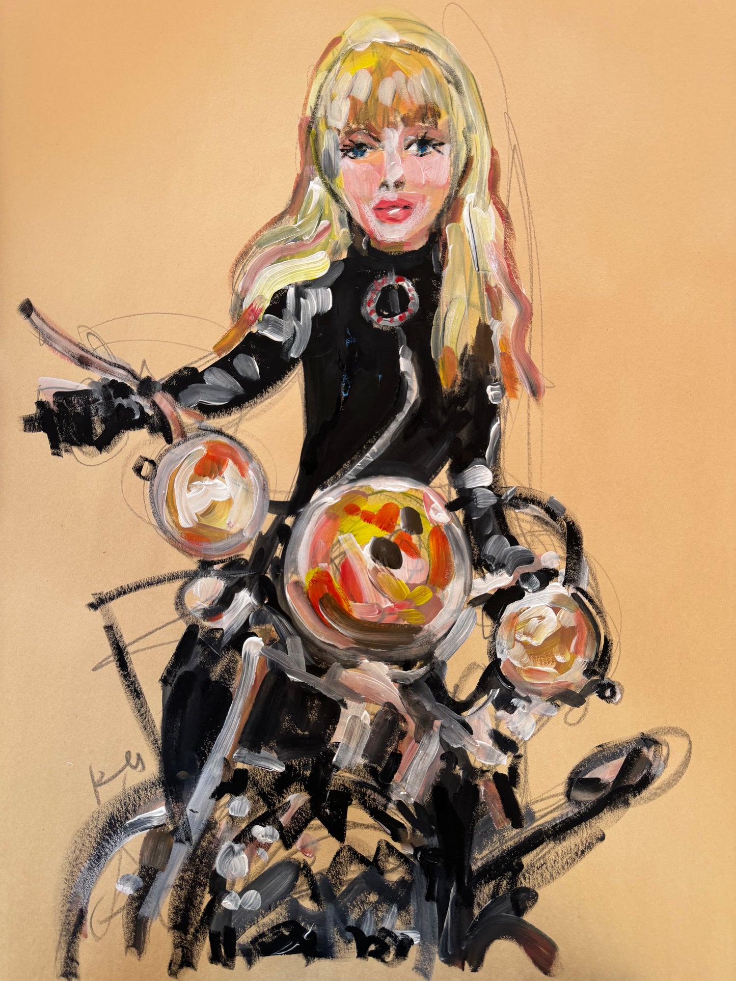 Girl on a motorcycle