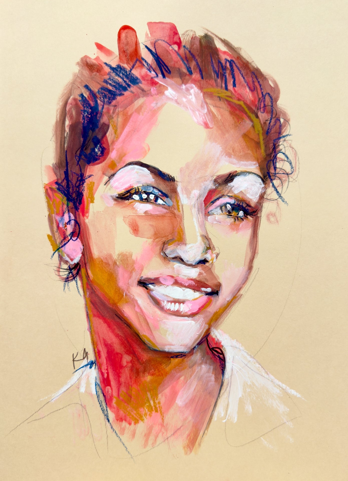 Young Whitney Houston Print