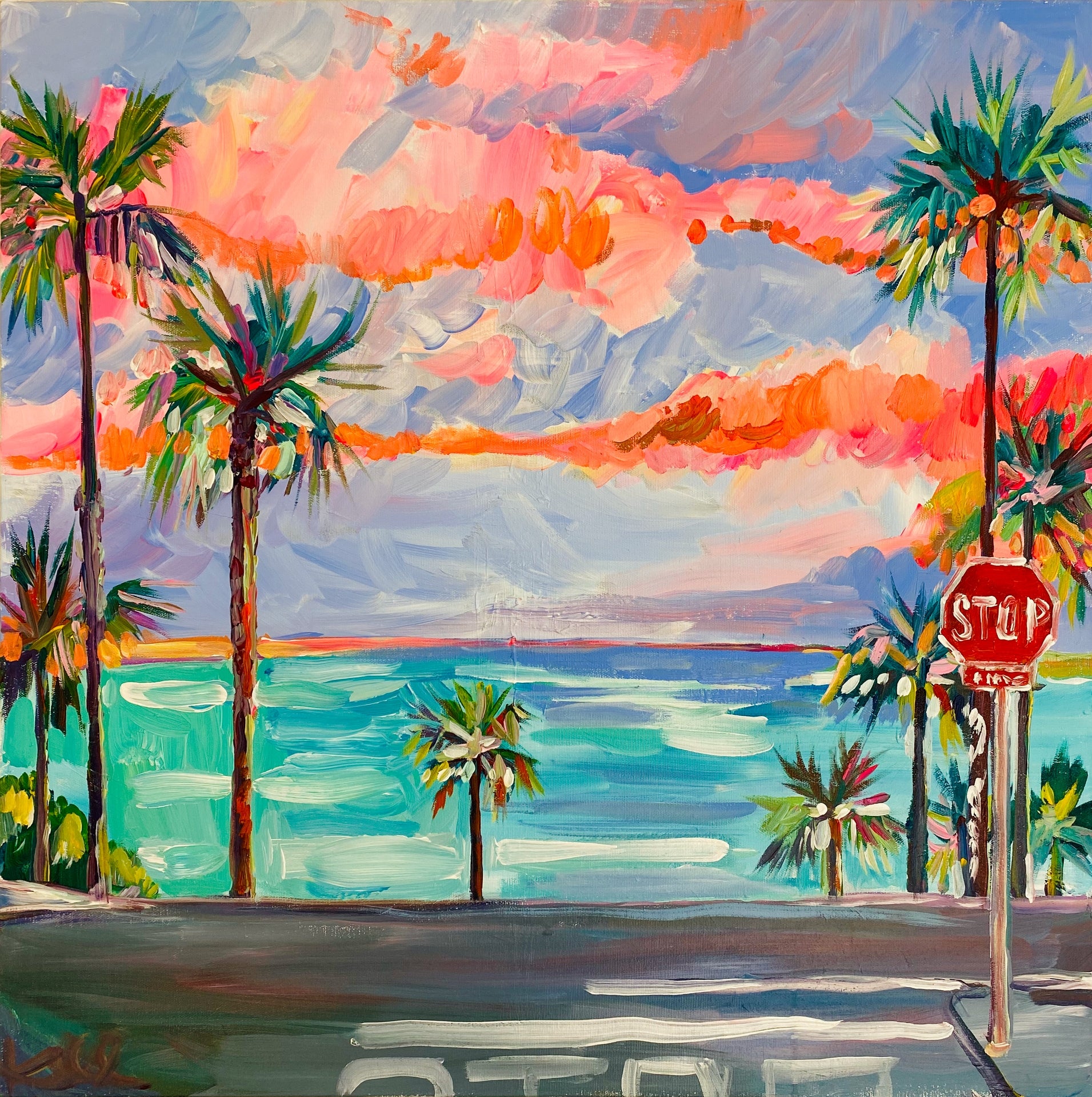Beach Road Sunset Print