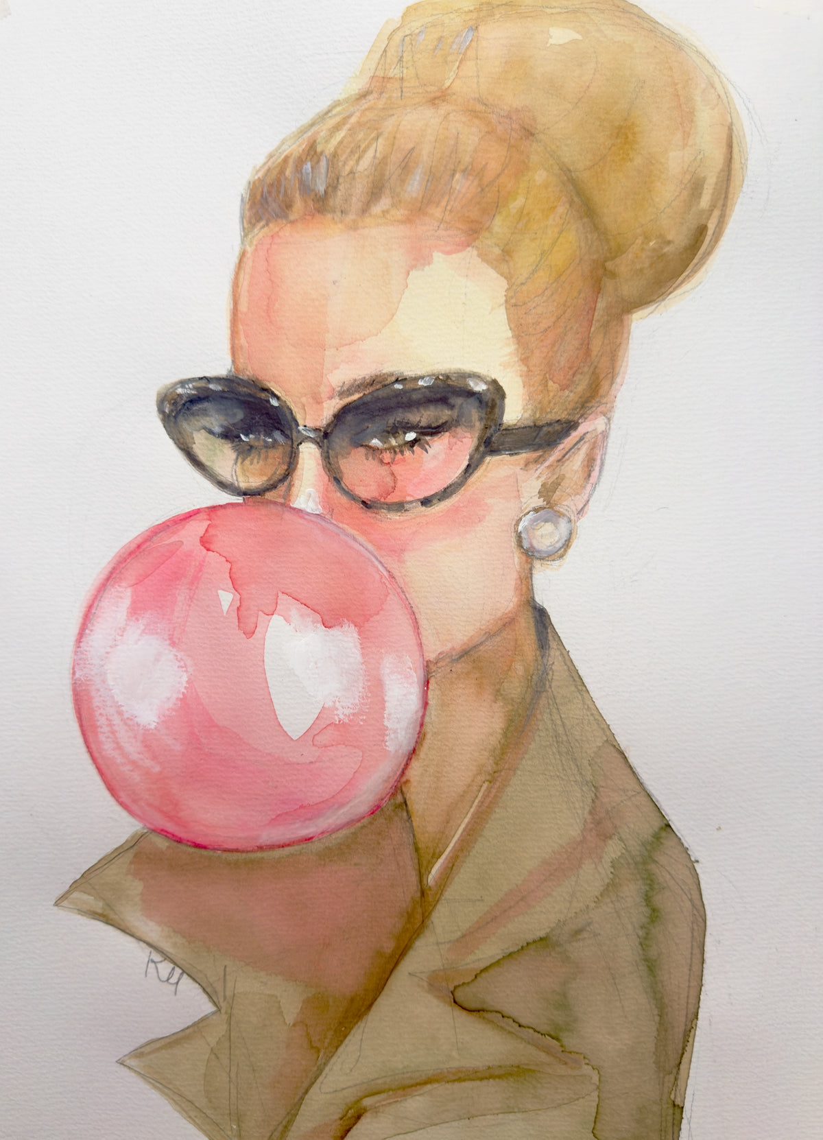 Bubblegum Trench Print