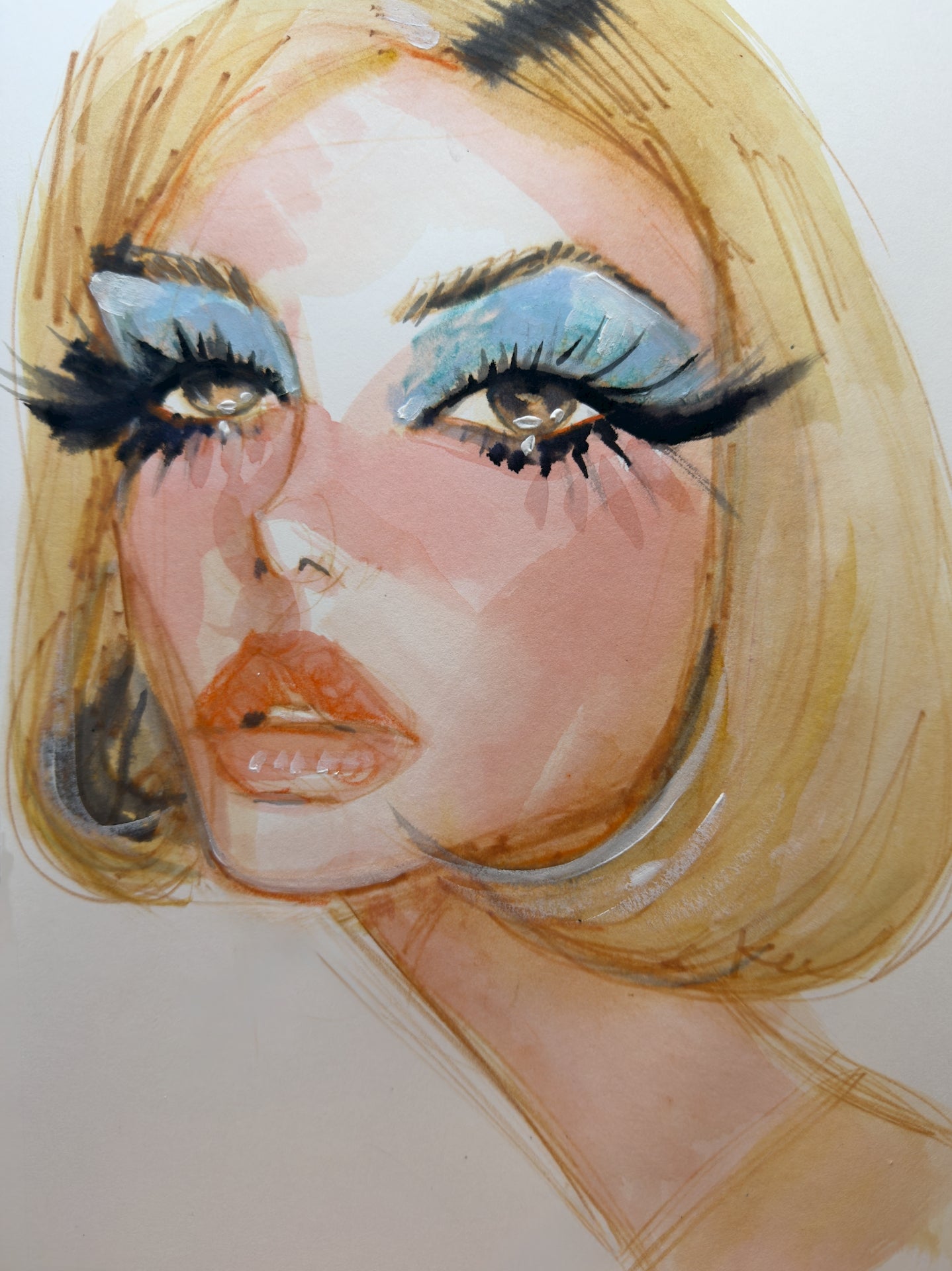Big Lash Blue Shadow Print
