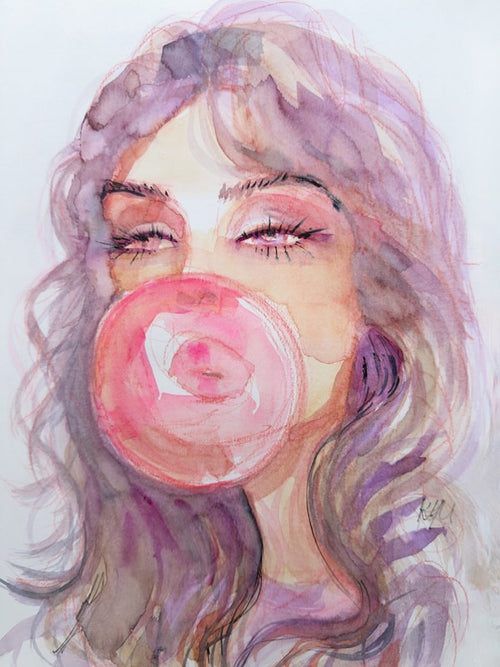 Purple Bubble Print