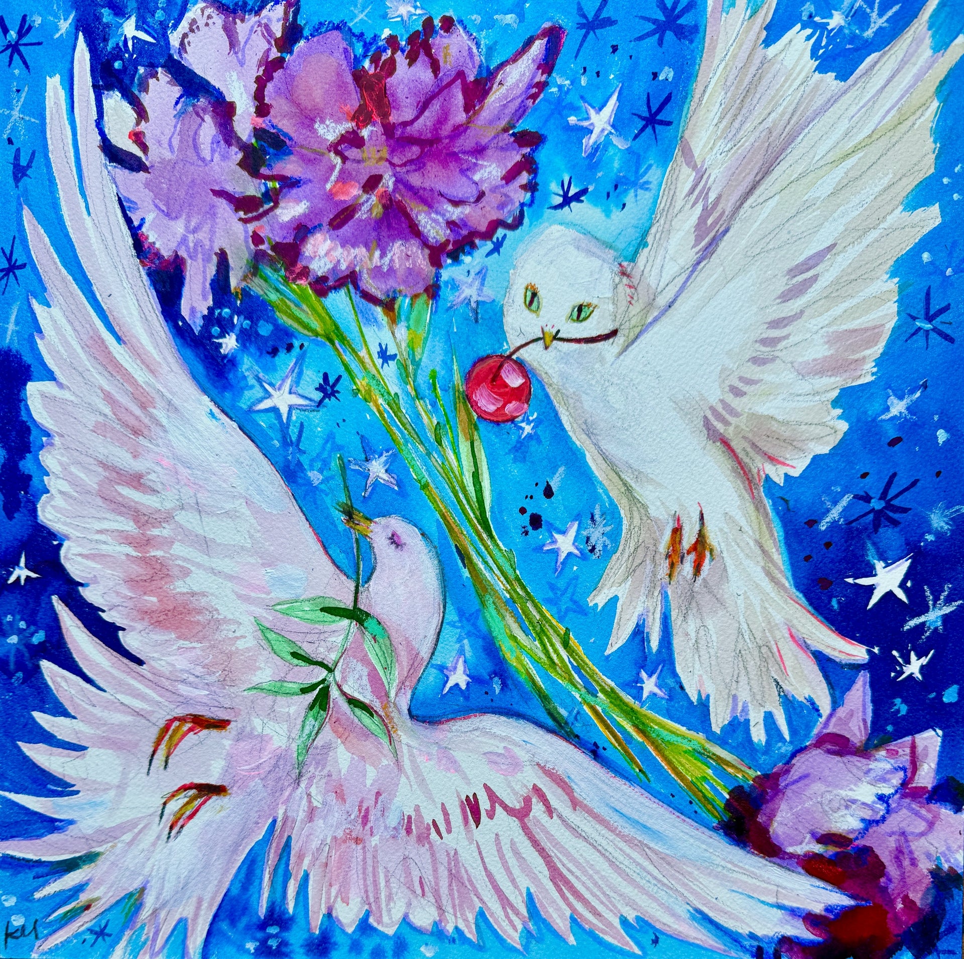 Dove and Owl Print