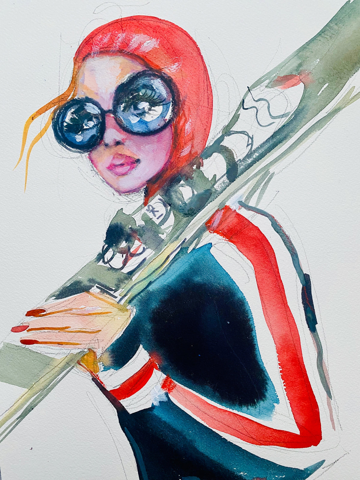 Skiier Print