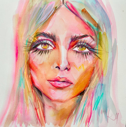 Sharon Tate Rainbow Print