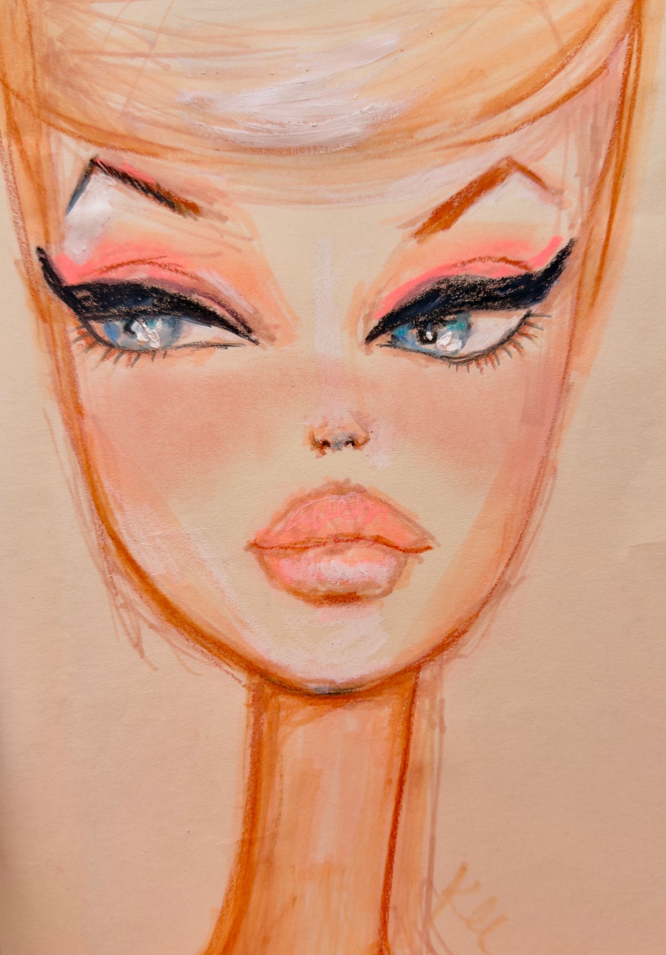 Sketch Blush Barbie Print