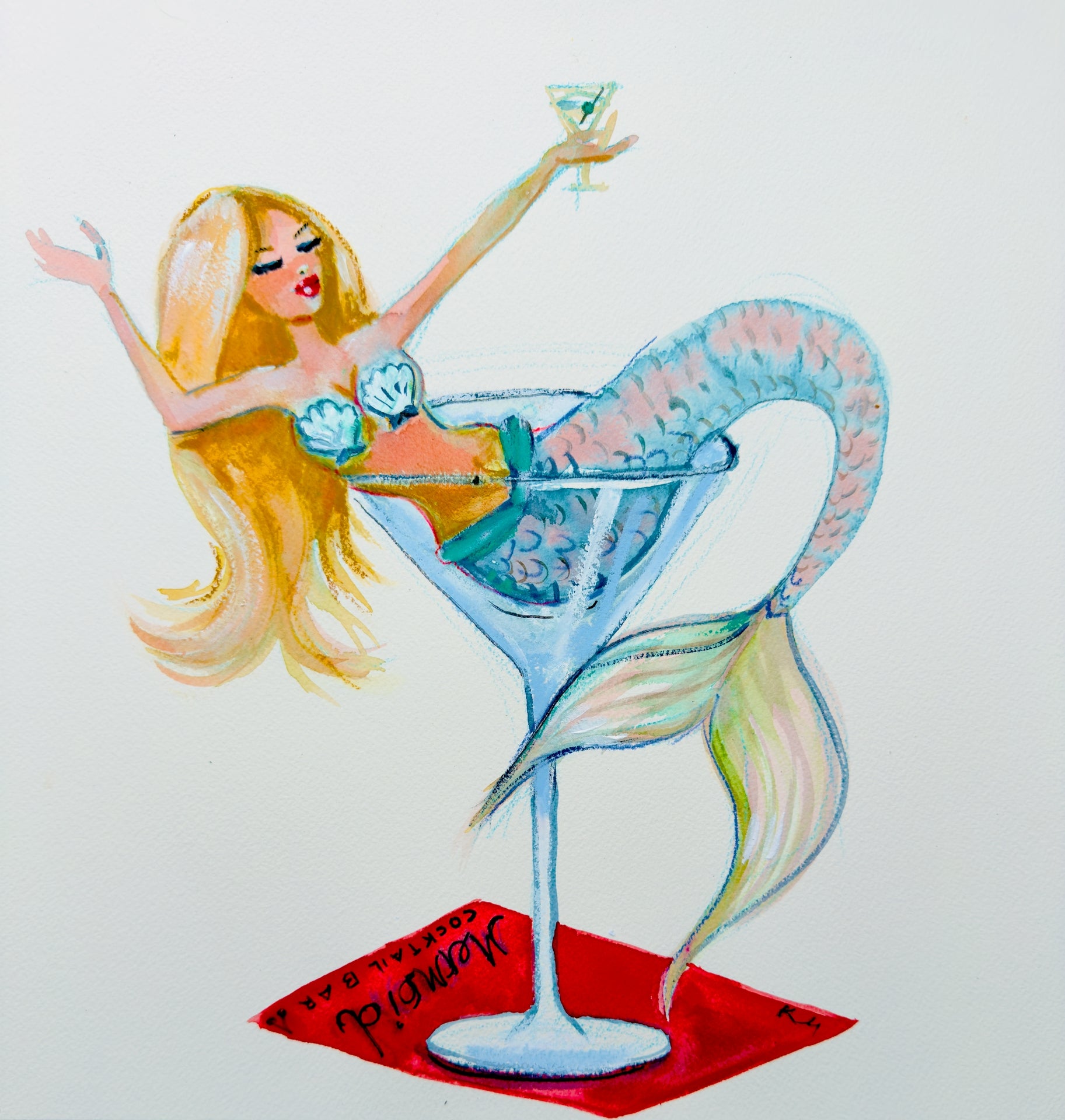 Mermaid Cocktail Bar Print