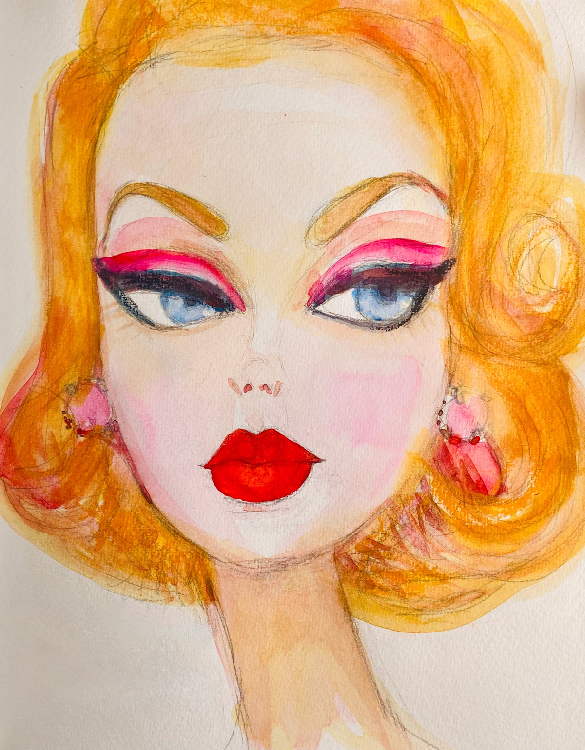 Retro Glam Barbie Print