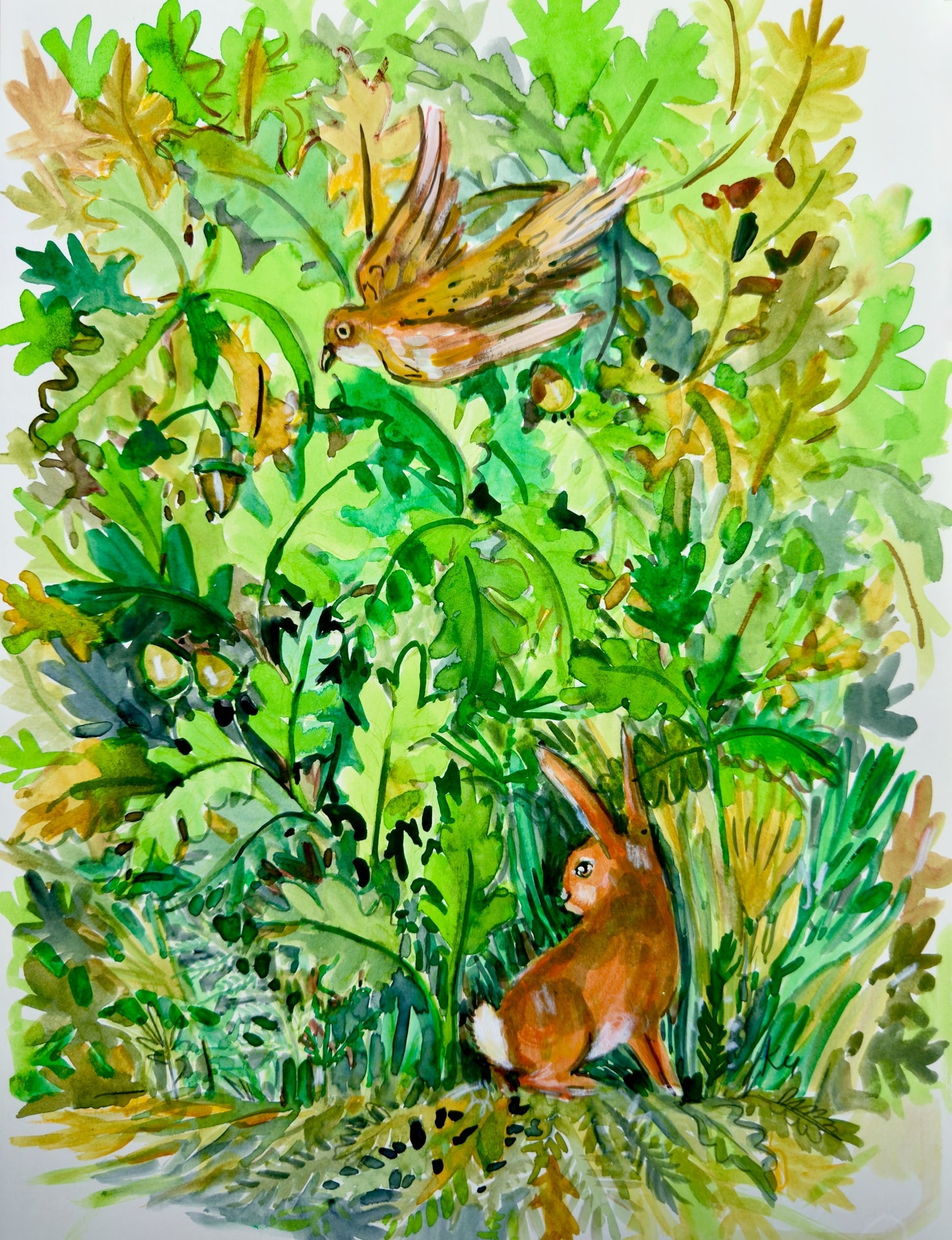 Golden Wood Print