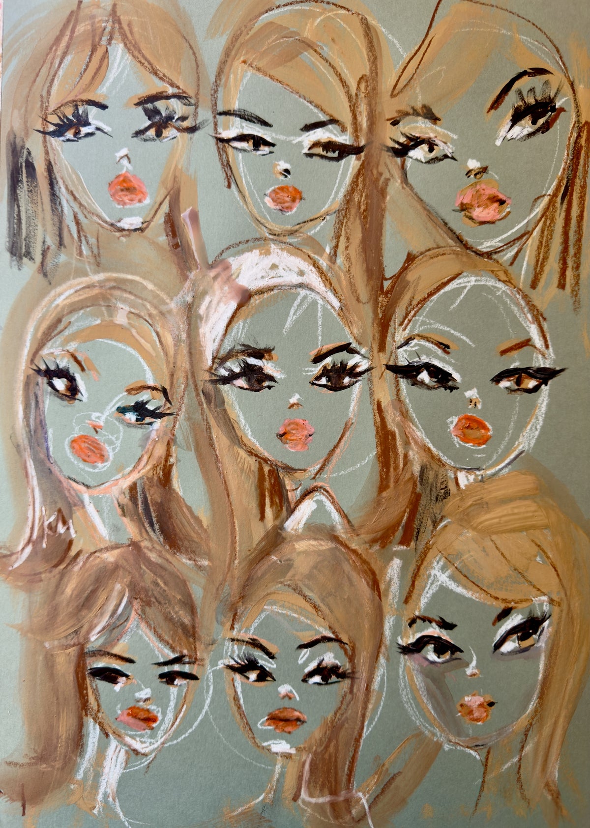 Neutral and Tan Babes Print