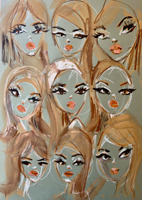 Neutral and Tan Babes Print