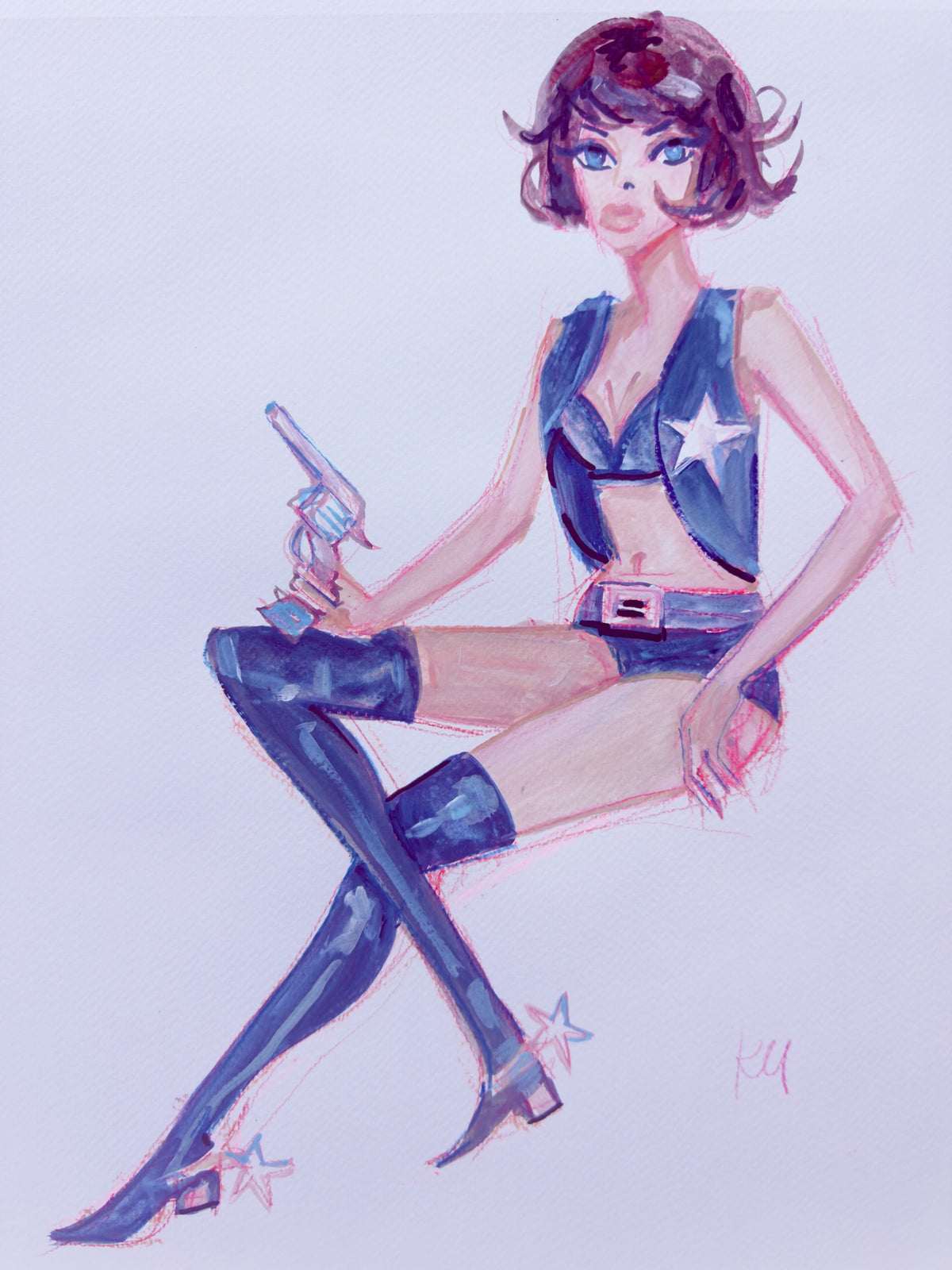 Anna Karina Cowgirl Print
