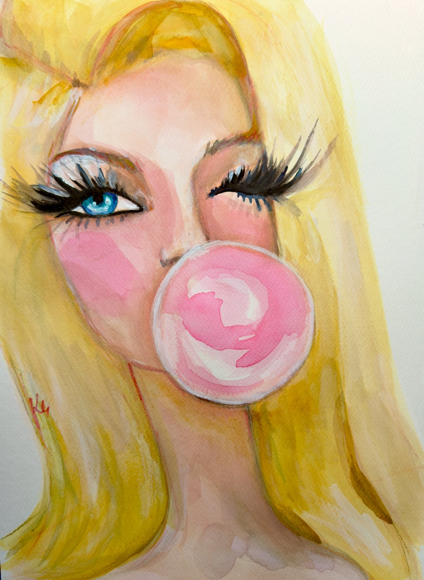Bubble Wink Print