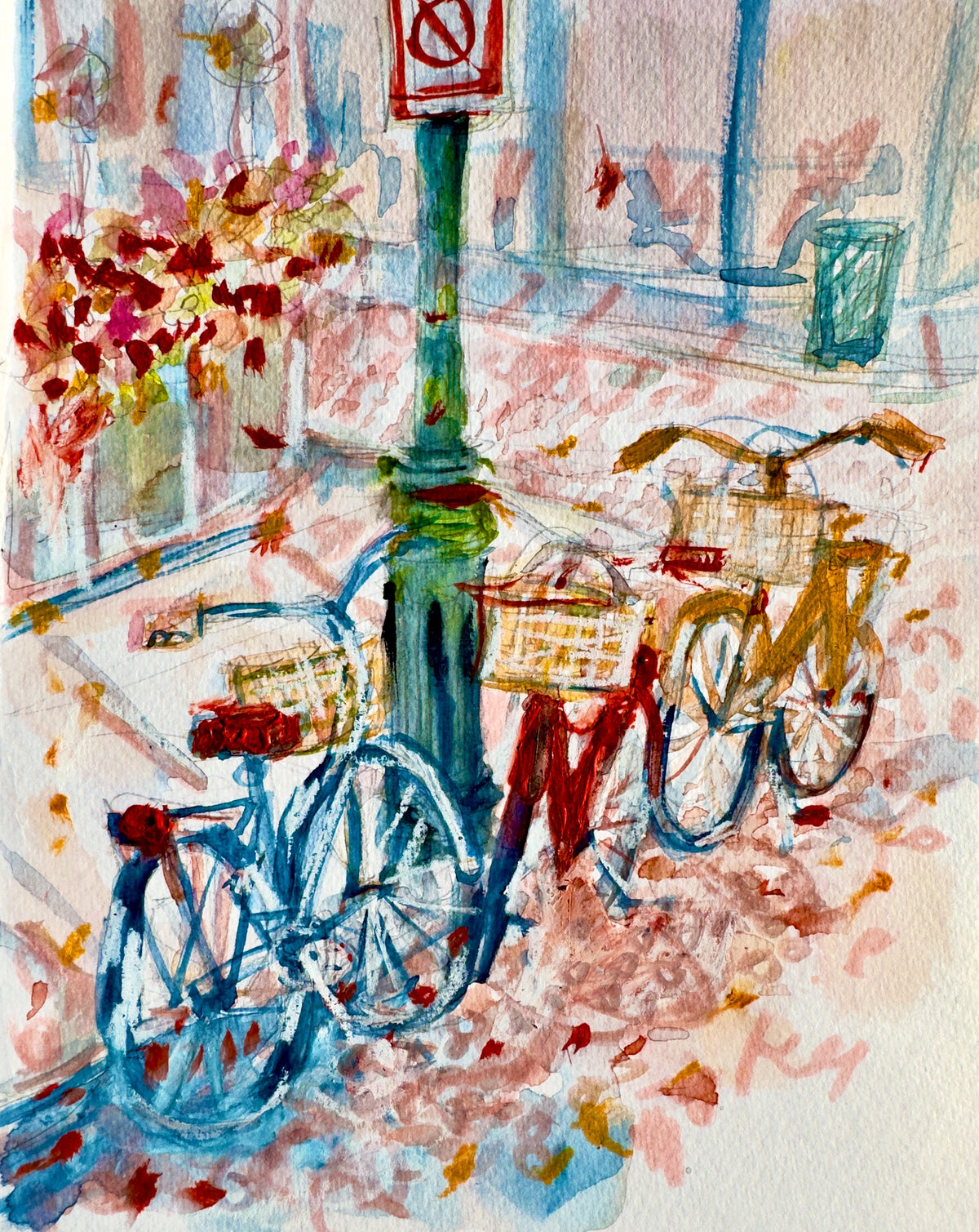 Fall Bikes Print