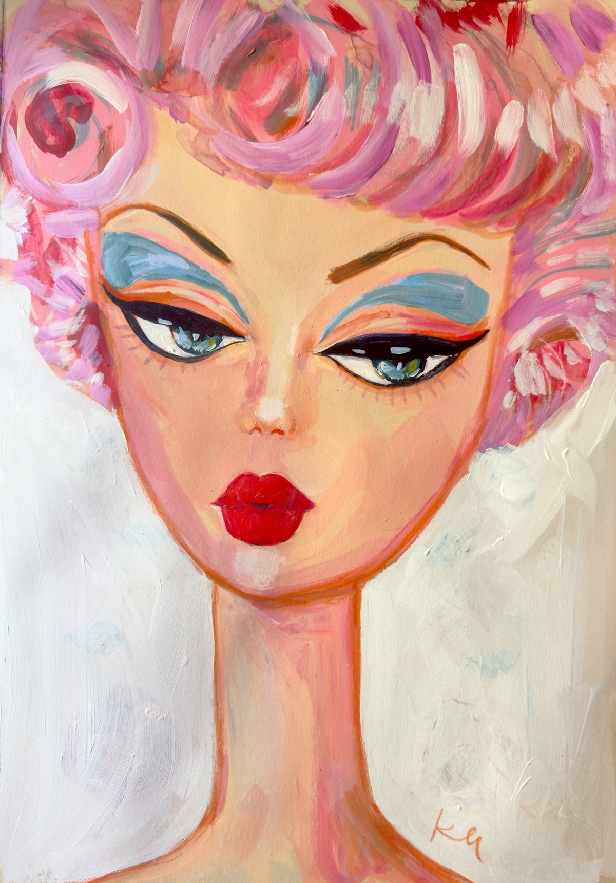 Grey Shadow Barbie Print