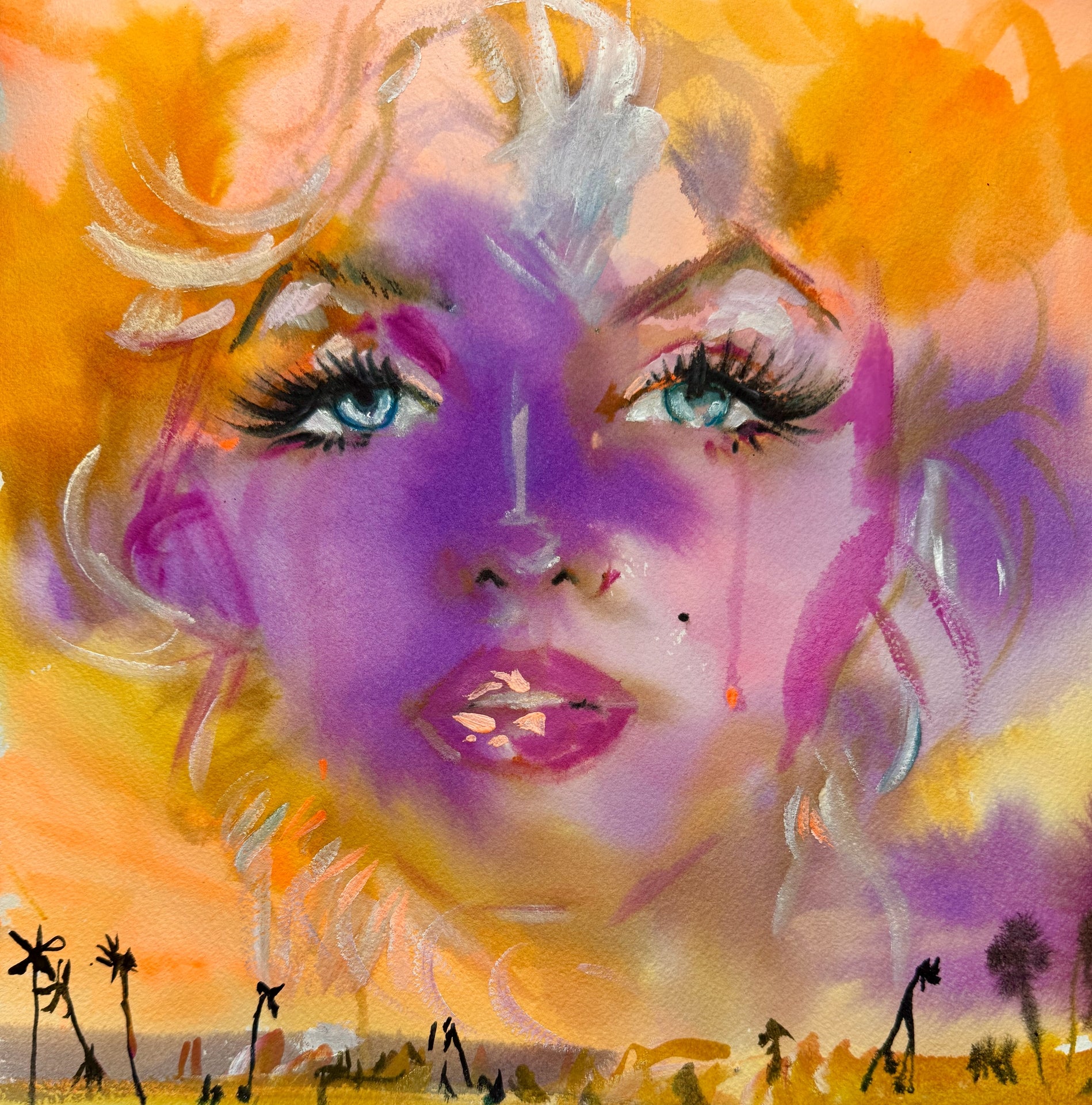 Crying Marilyn Print