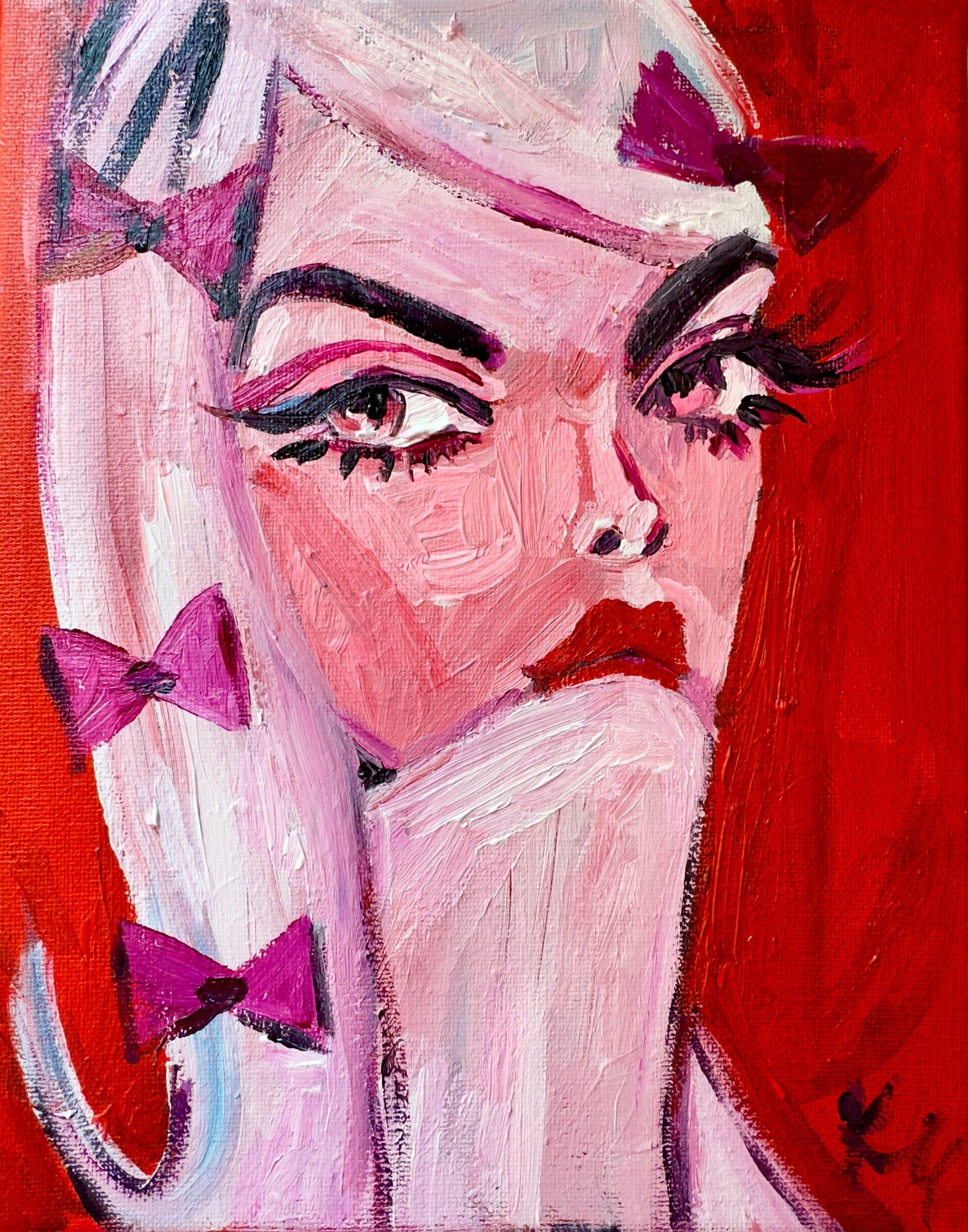 Pouty Red Print
