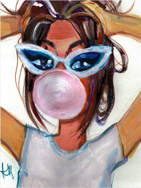 Cateye Bubblegum Print