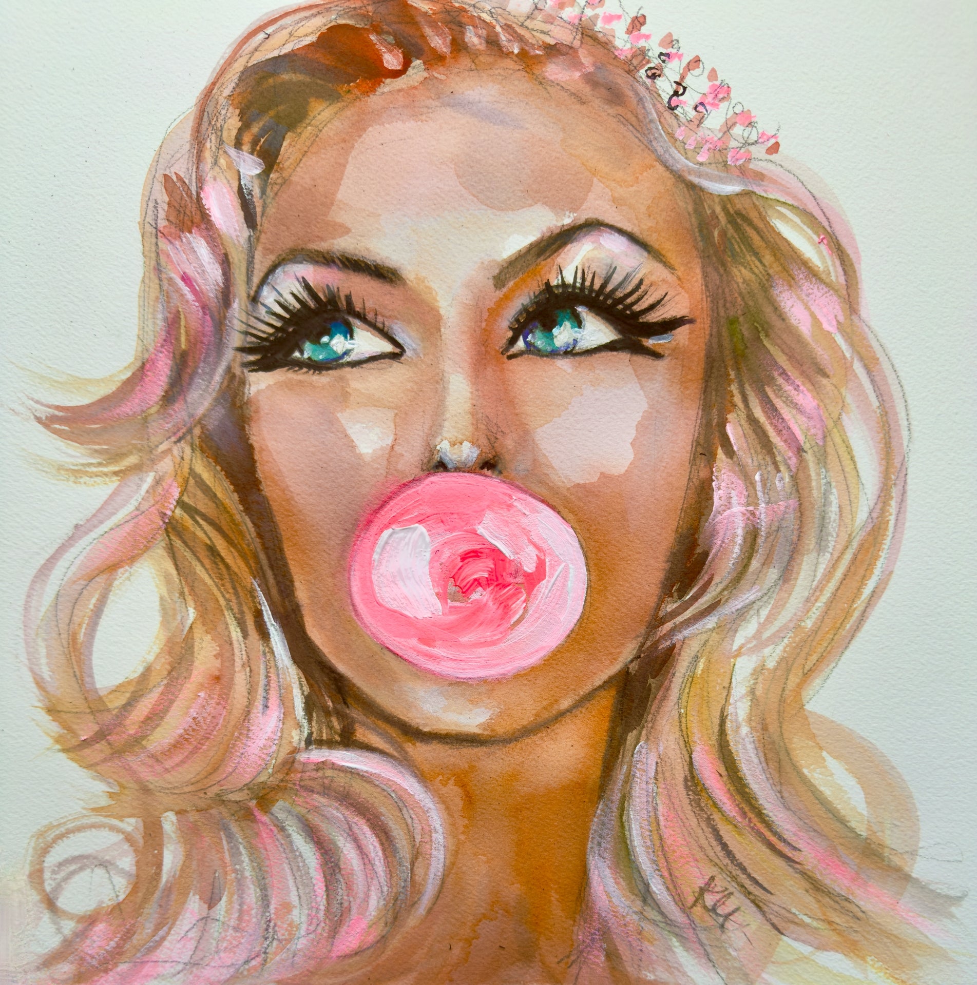 Bubblegum Queen Print