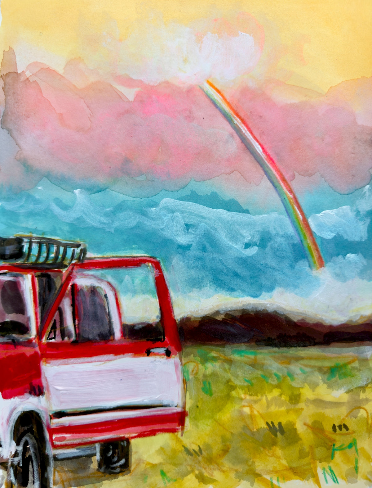 Rainbow, Truck Door Print