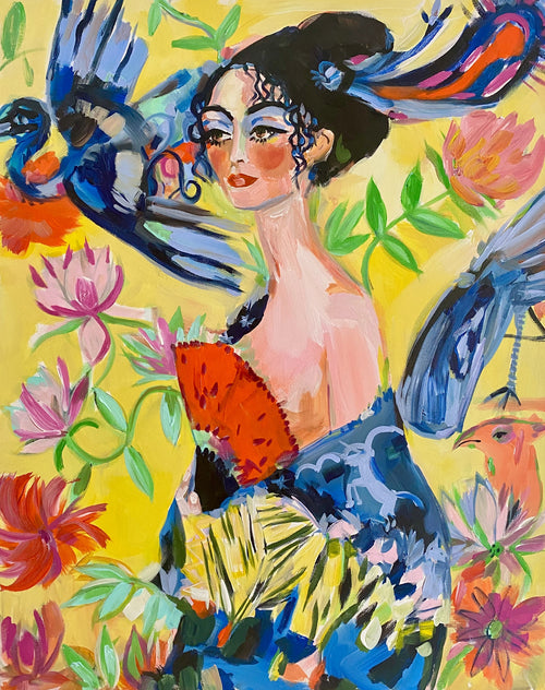 Peacock Woman Print