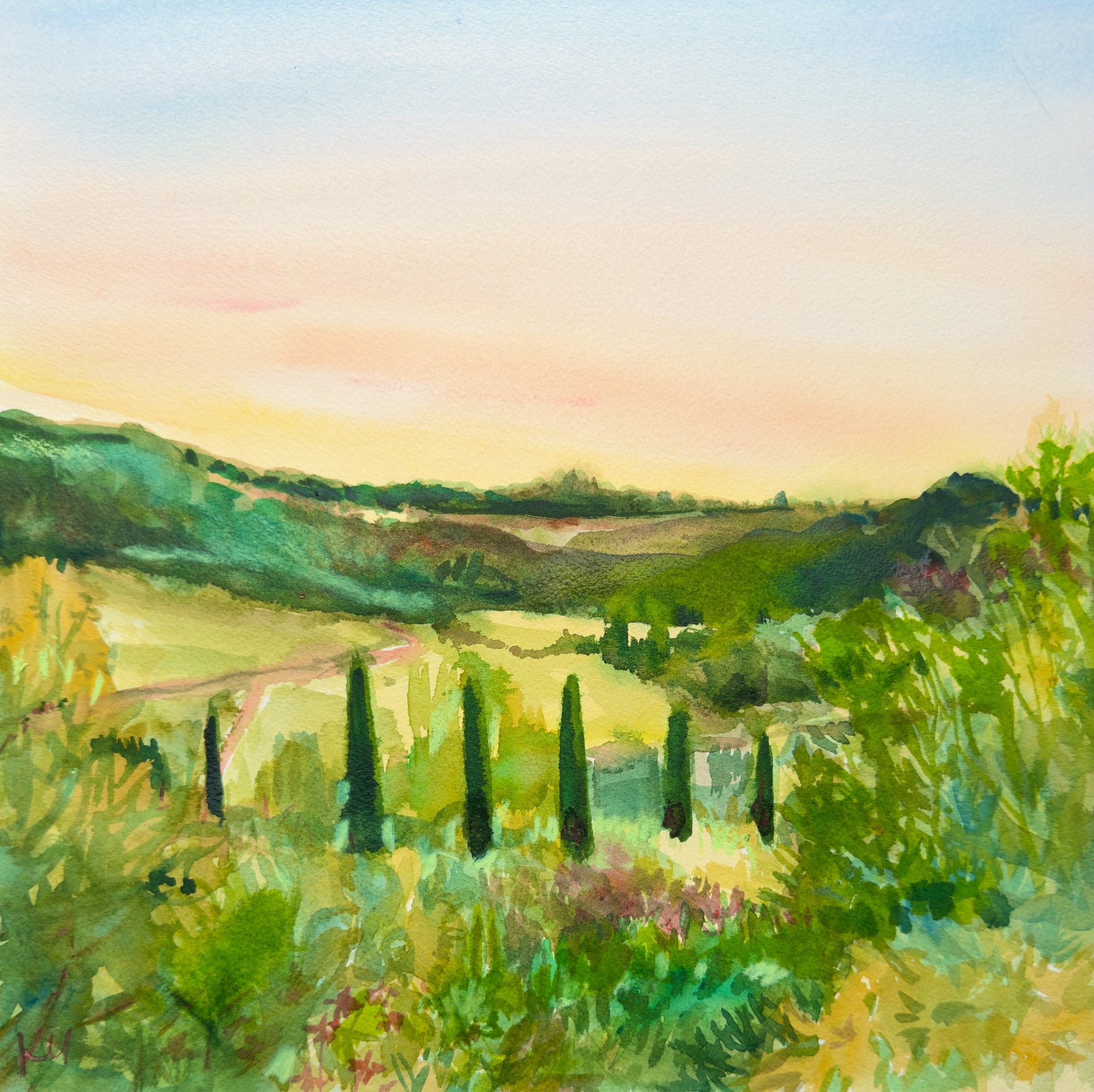 Warm Tuscan Fields Print