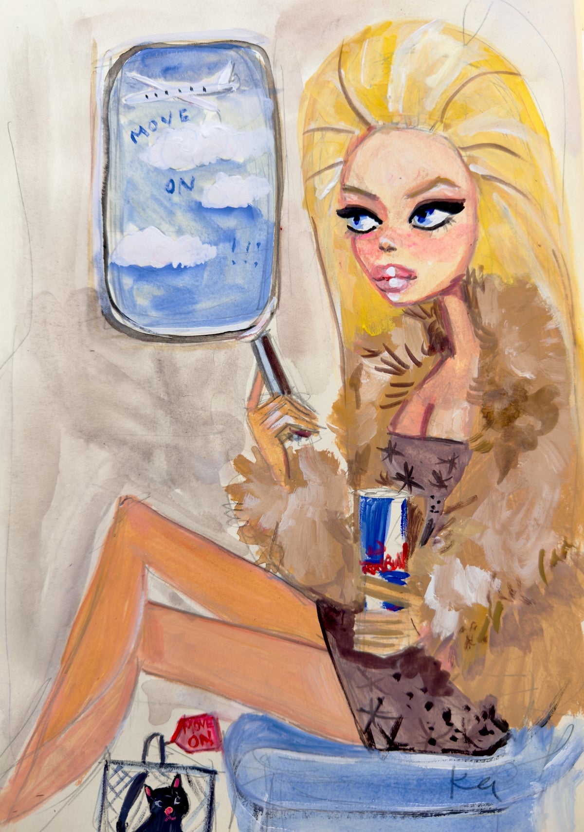 Move On Barbie Print