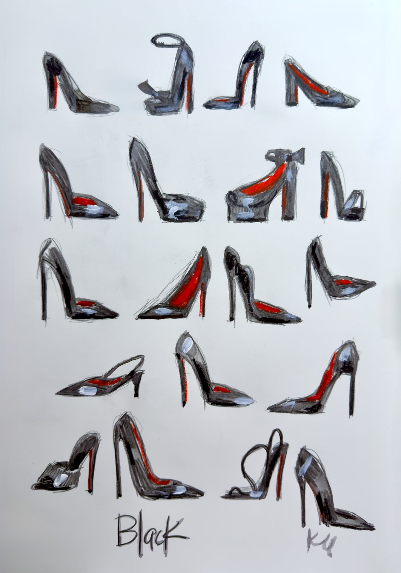 Black Shoes Print