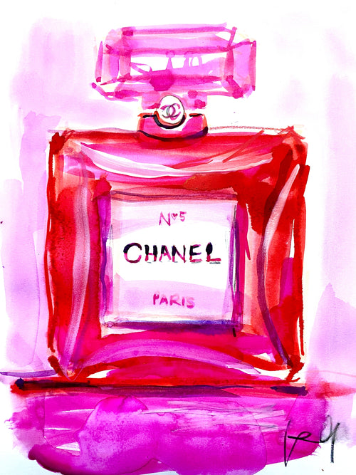 Dark Pink Chanel Print