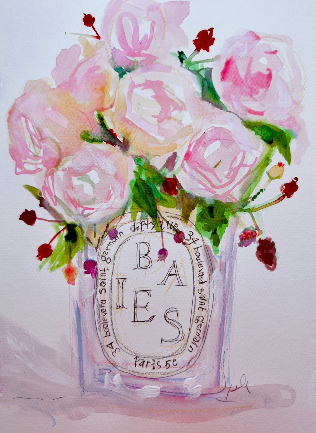 Roses and berries original