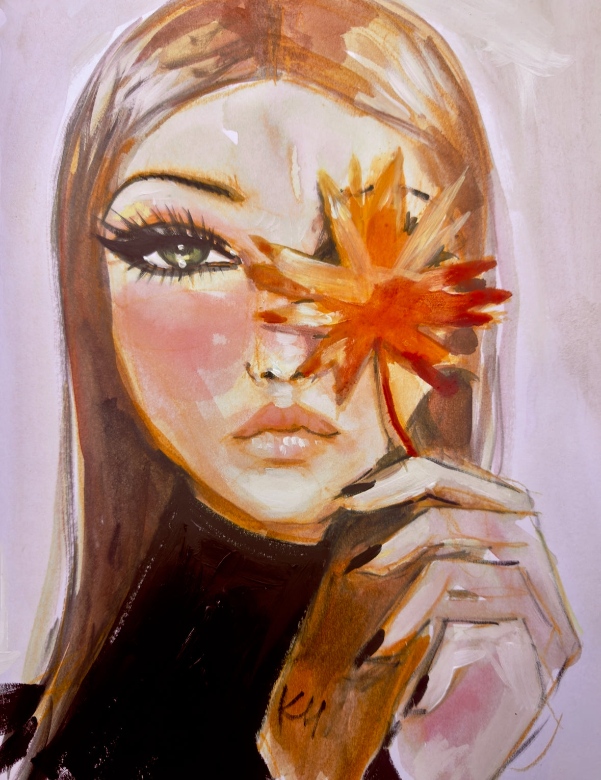 Fall leaf original