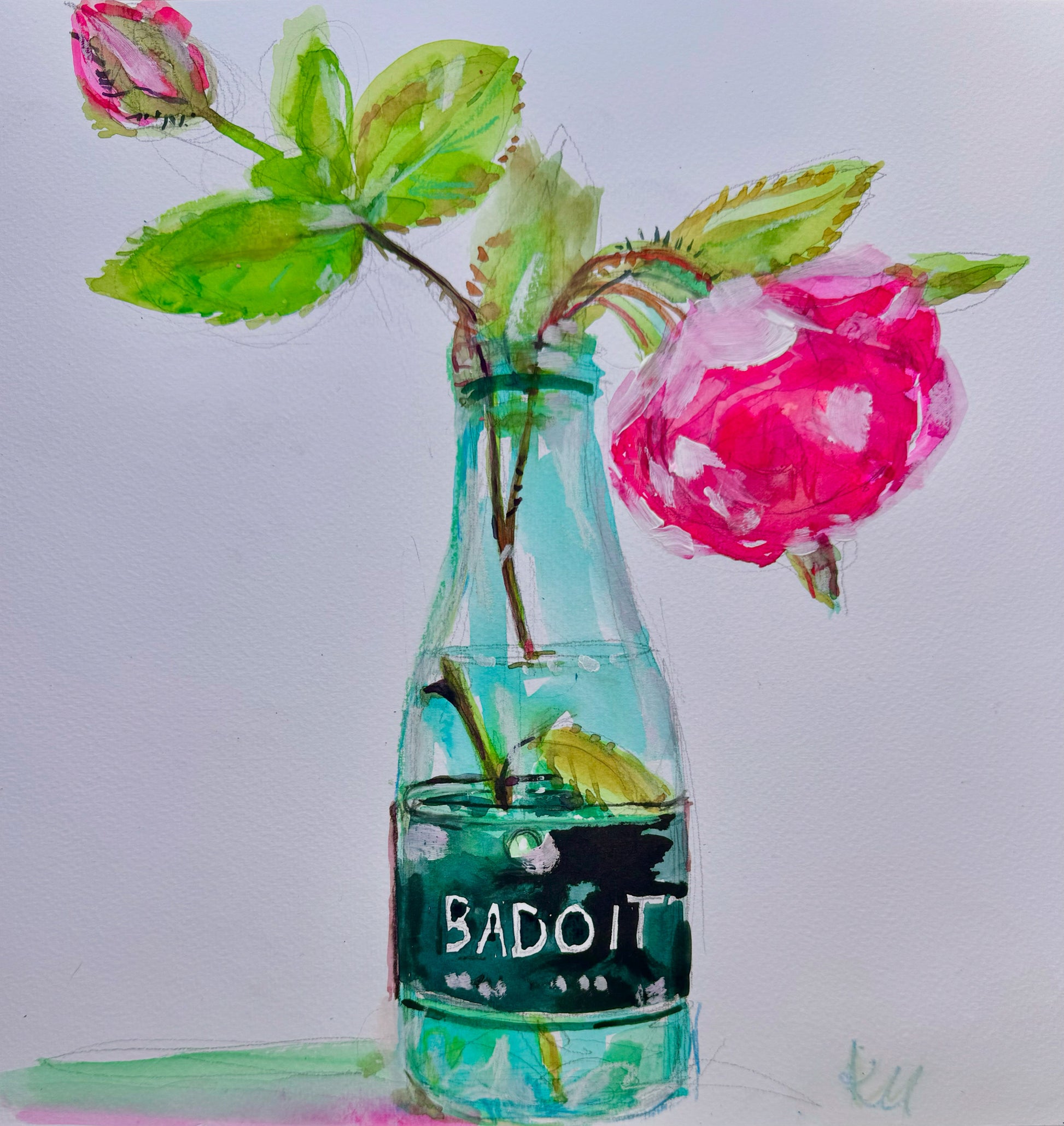 Rose in water