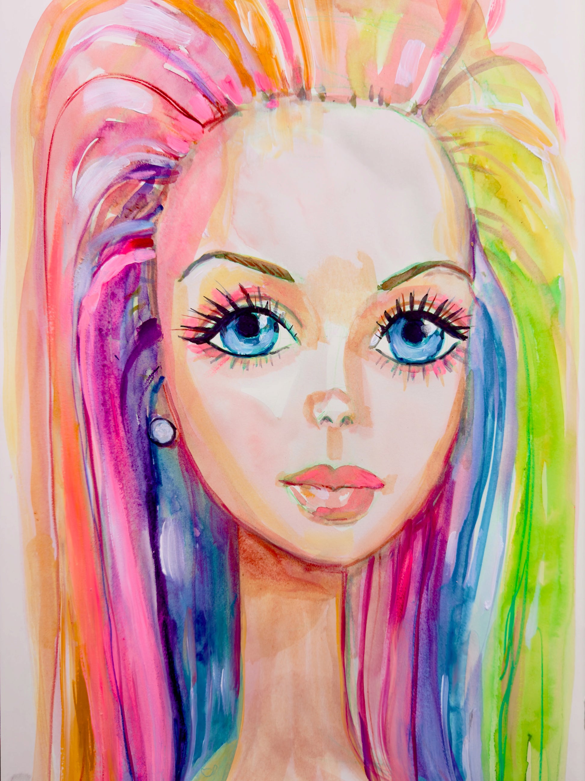Rainbow Big Hair Barbie Original