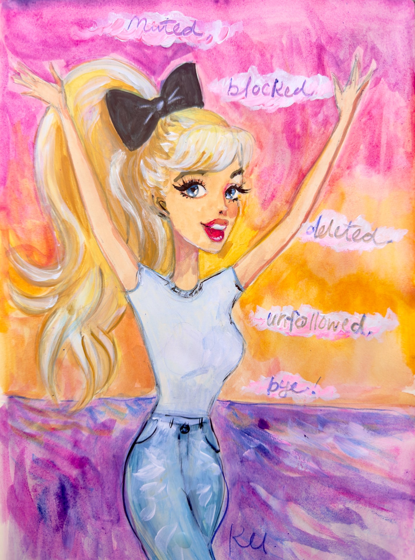 Unbothered Barbie Print