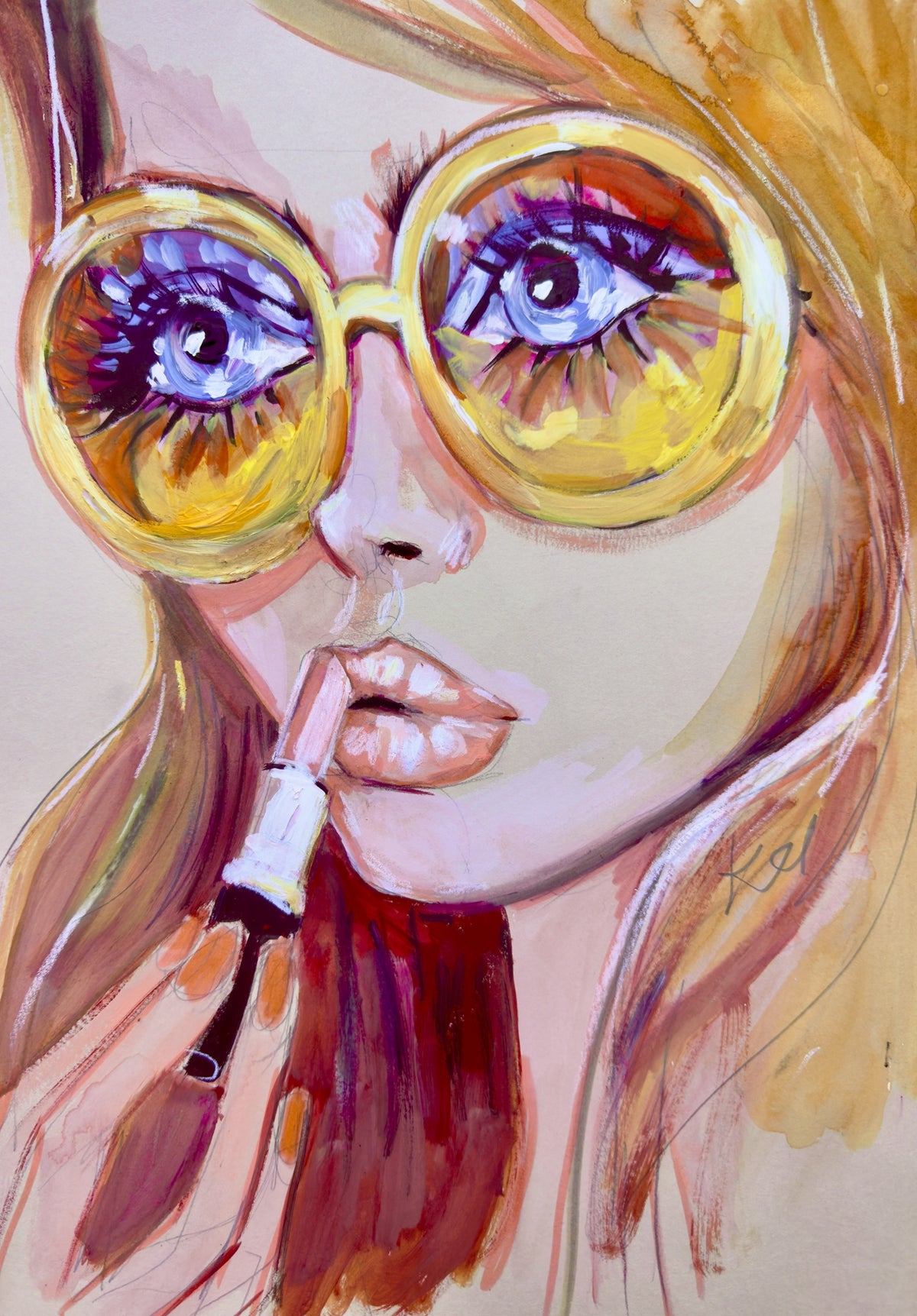 Dissociation Lipstick Print