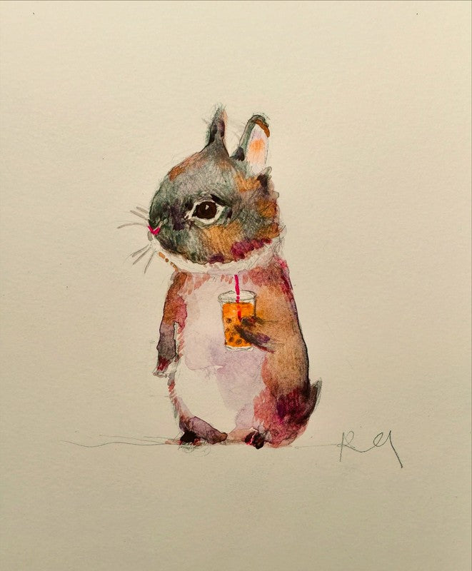 Bubbletea Bunny Print