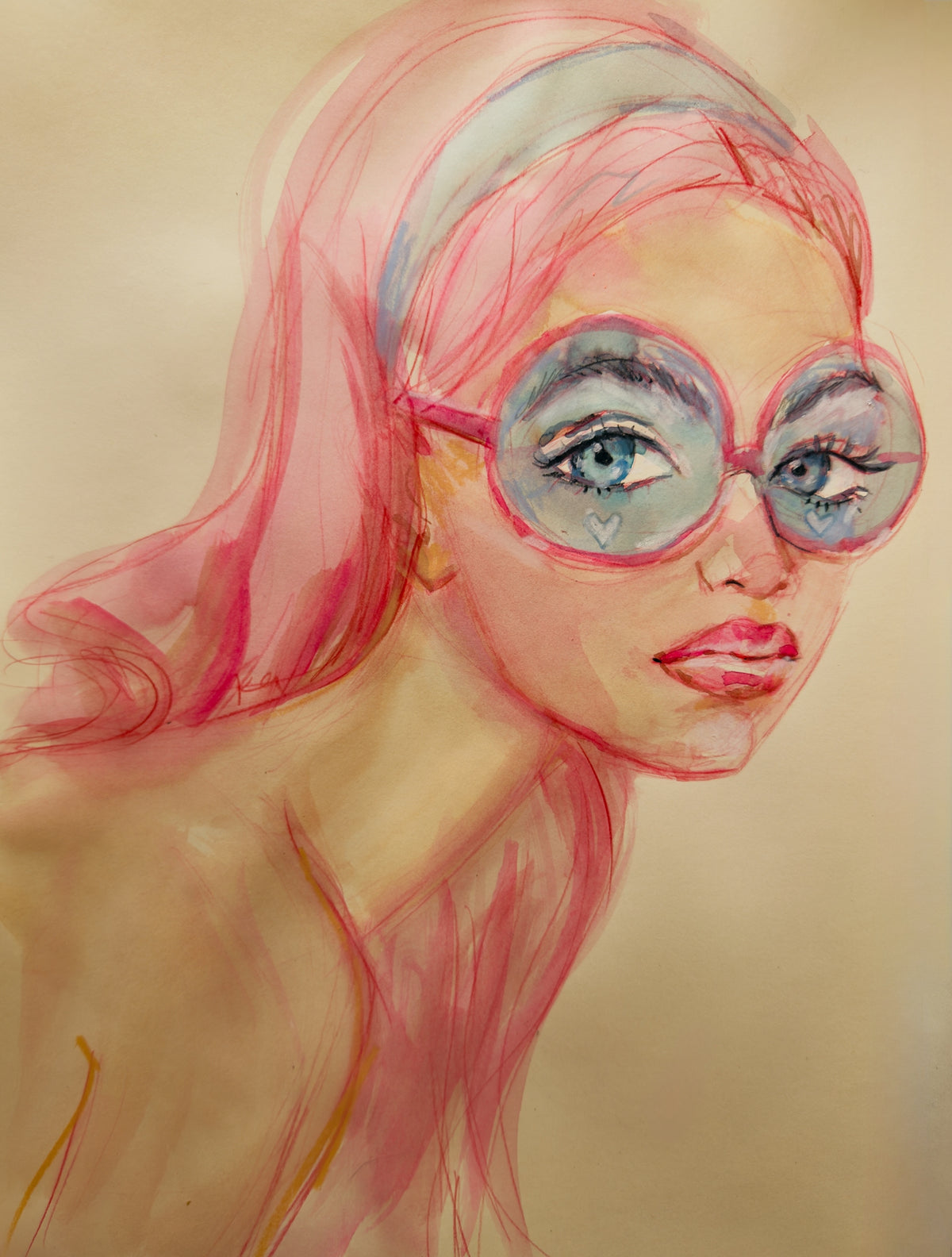 Moody Pink Print