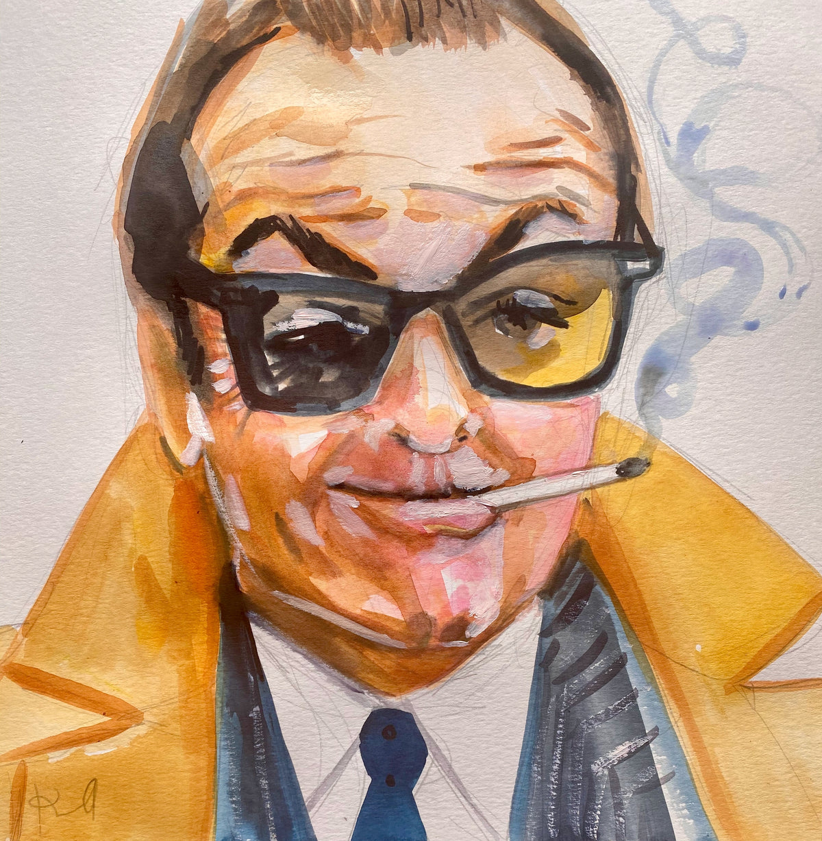 Jack Nicholson Smoking Print