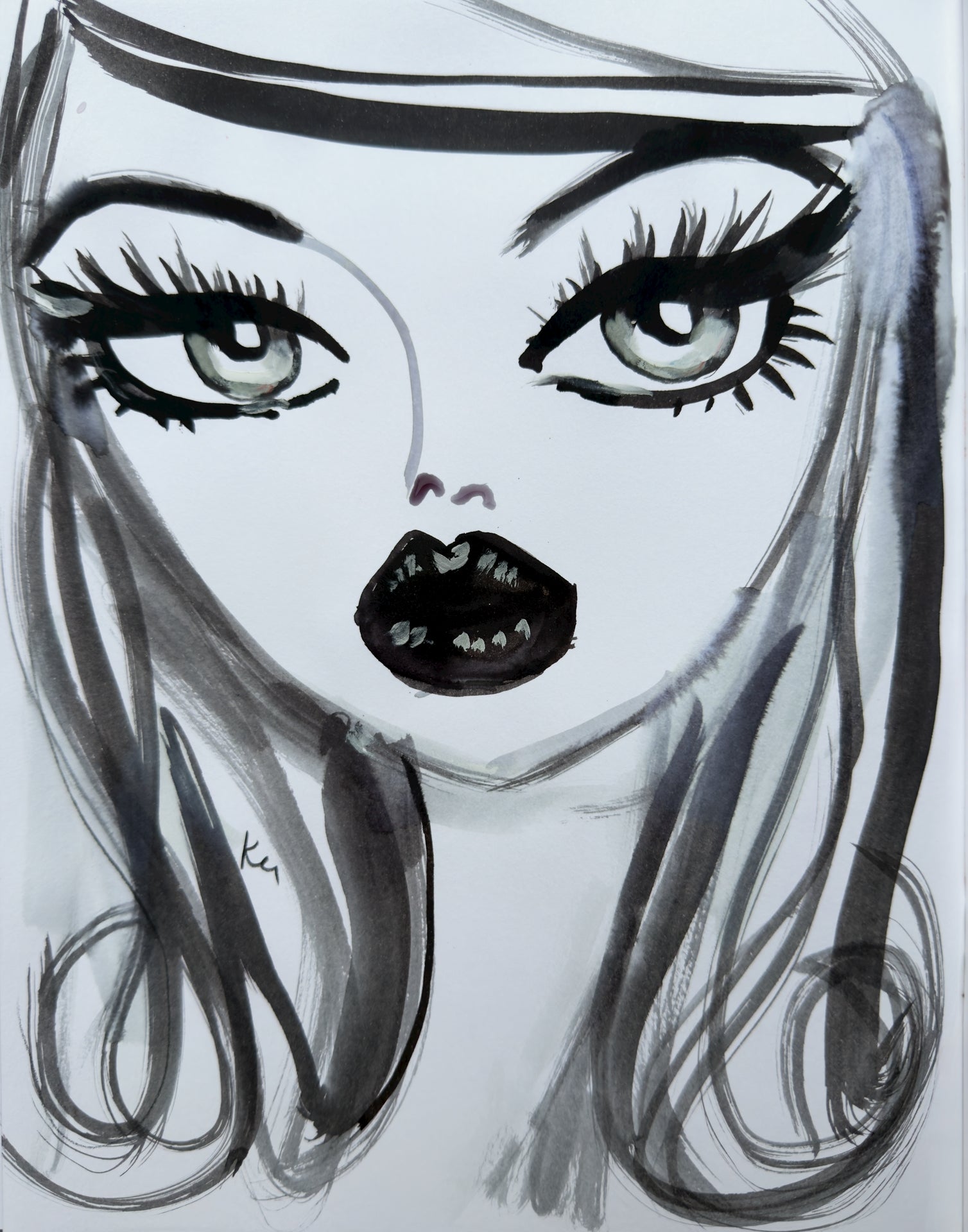 BW Babe Print