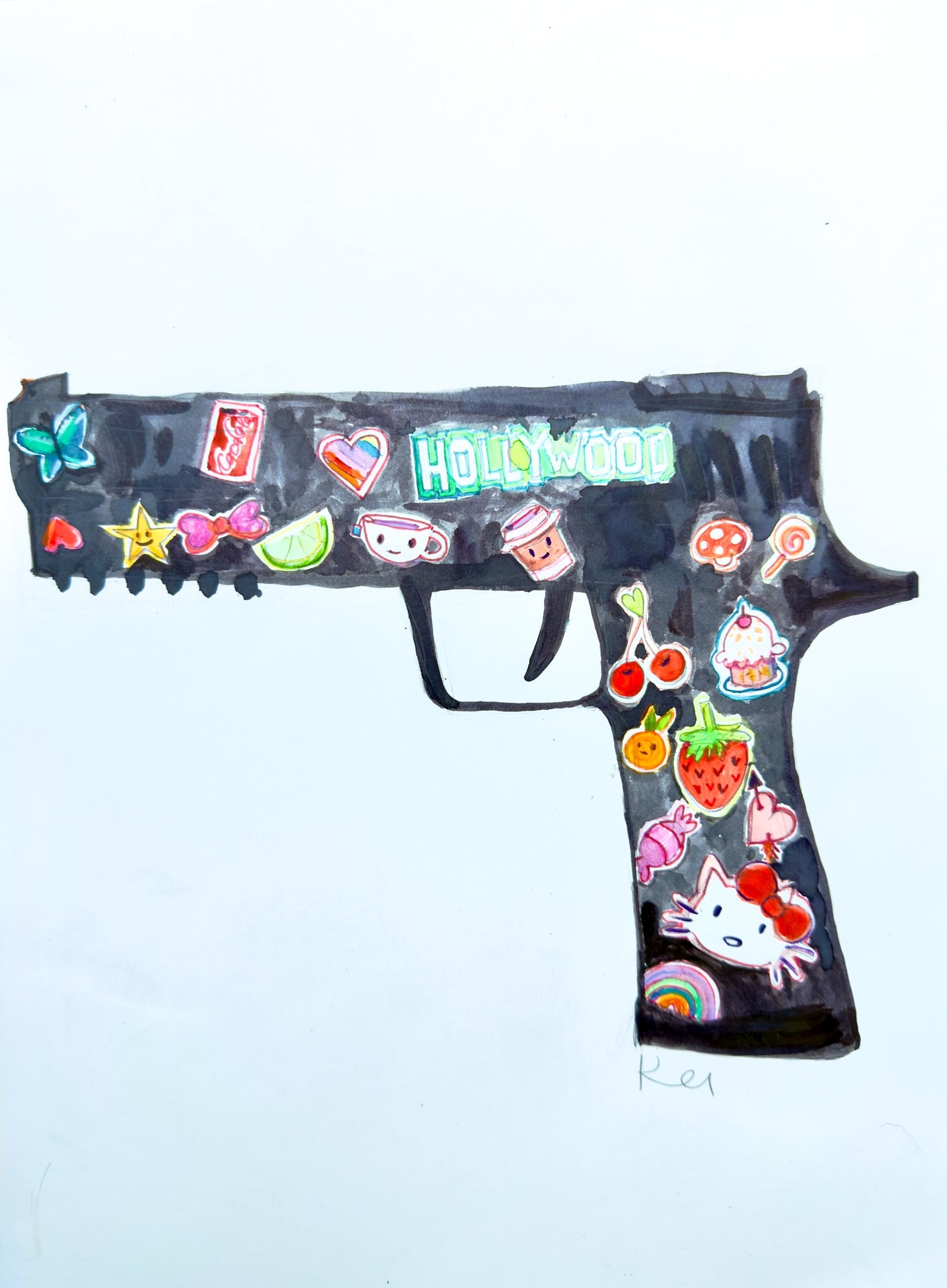 Sticker Gun Print