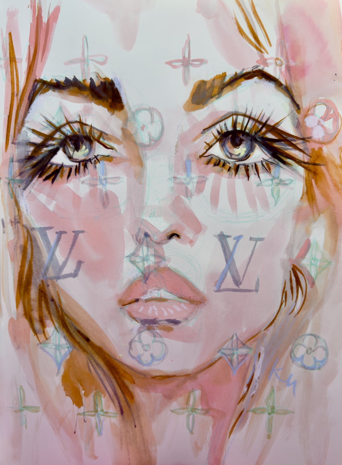 LV Sketch Print