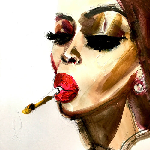 Naomi Smoking Print