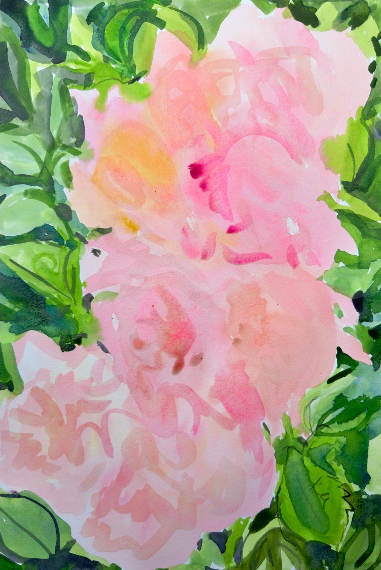 Puffy Garden Roses Print