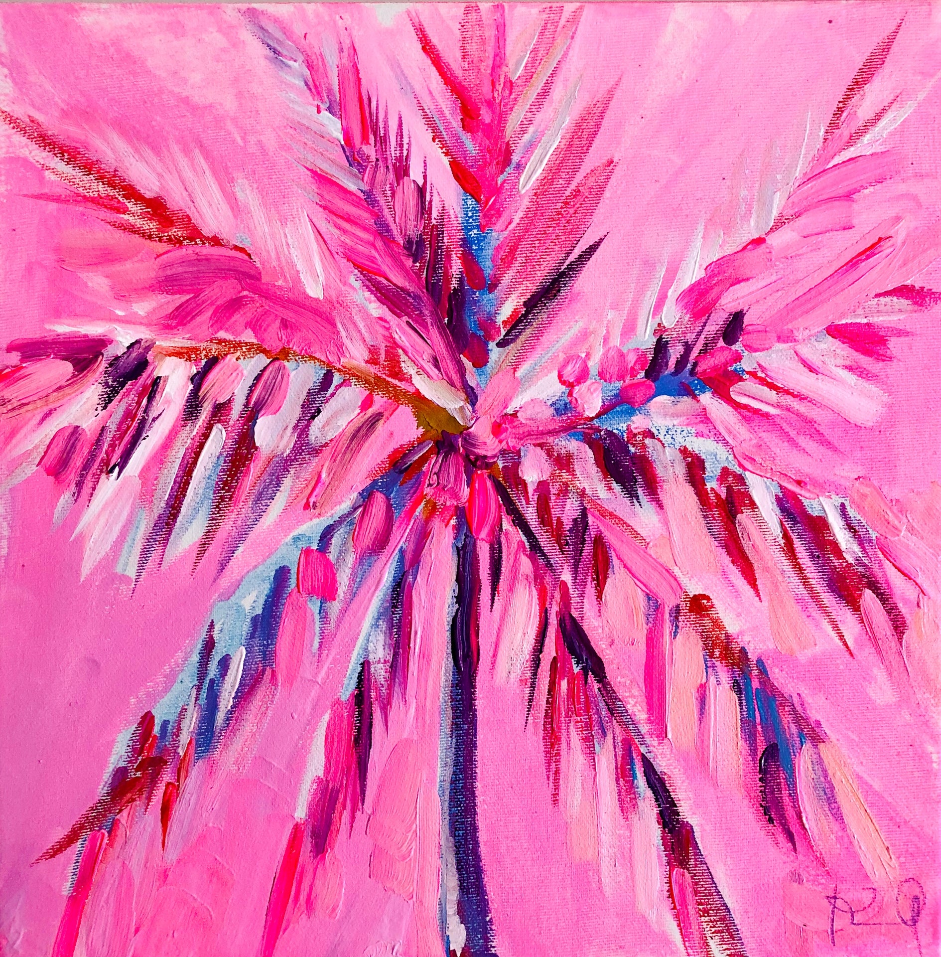 Pink Palm Print