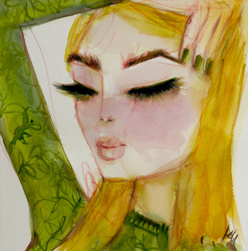 Green Sweater Print