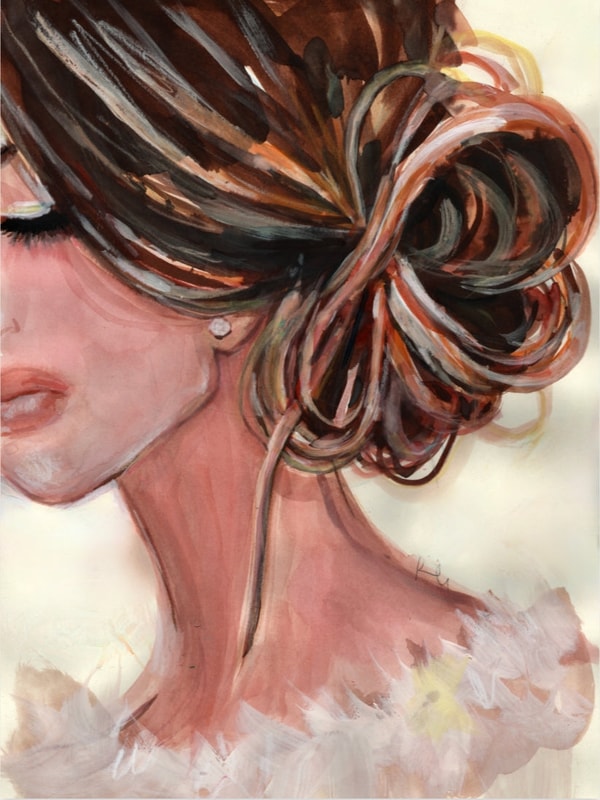 Messy Bun Print